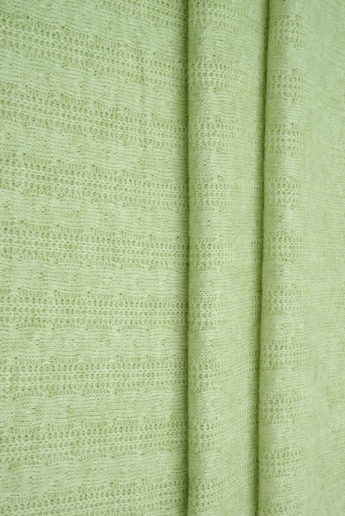 KNT1755R / SAGE PALE-R / 50%R 25%NYLON 25%POLY TEXTURED SWEATER KNIT CABLE