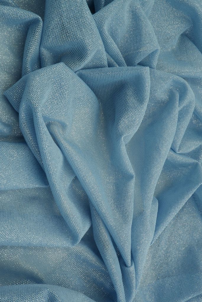 MESH-FOIL / CHAMBRAY/SILVER / 90%POLY 10%SPAN MESH W/FOIL