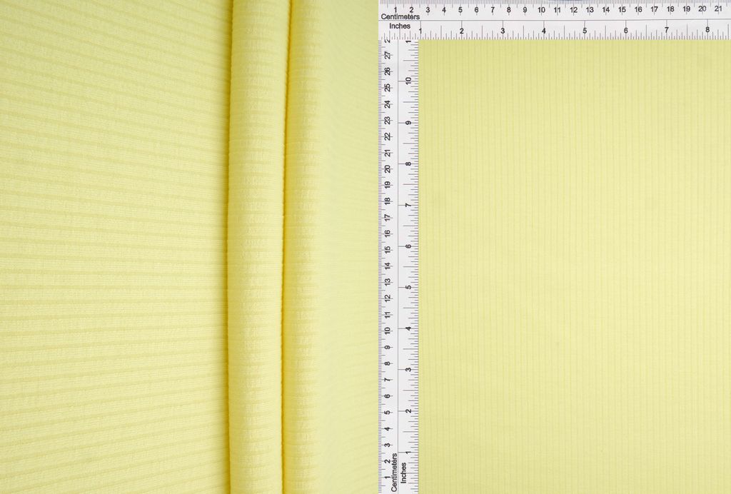 KNT4399-T / BANANA / 65%POLY 26%RAYON 9%SPAN 4X2 RIB SOLID