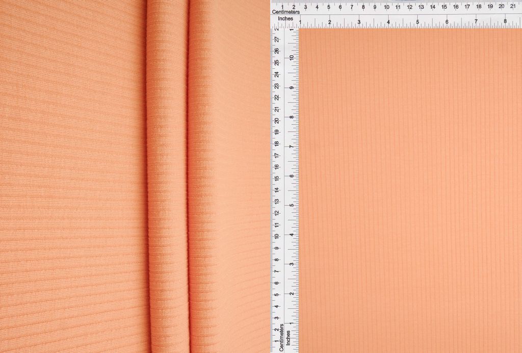 KNT4399-T / ORANGE / 65%POLY 26%RAYON 9%SPAN 4X2 RIB SOLID