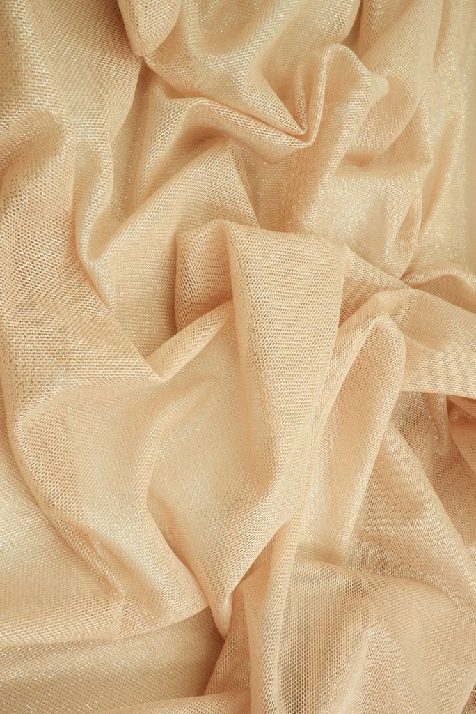 MESH-FOIL / TAUPE/SILVER / 90%POLY 10%SPAN MESH W/FOIL