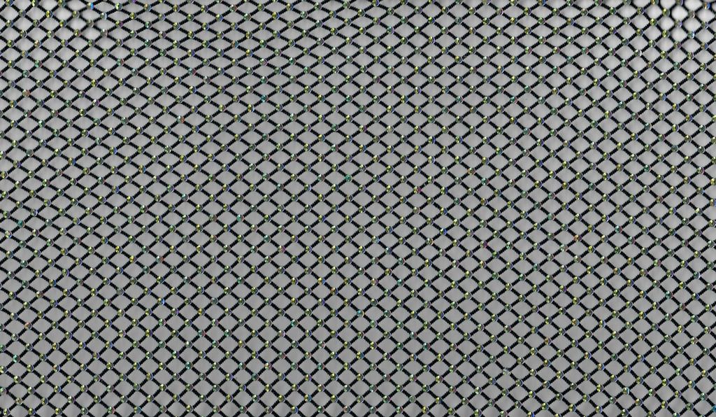 KNT4492 / BLACK / 100% POLY RHINESTONE FISHNET