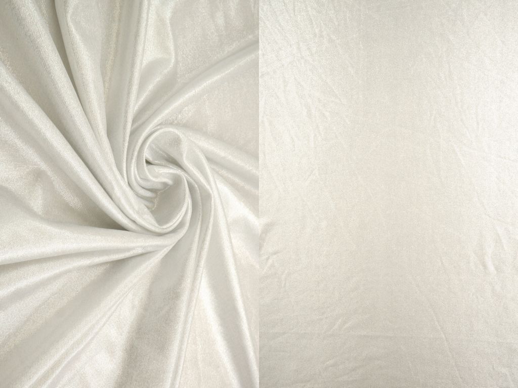 KNT4485 / WHT/SILVER / 95%POLY 5%SPAN FDY W/FOIL