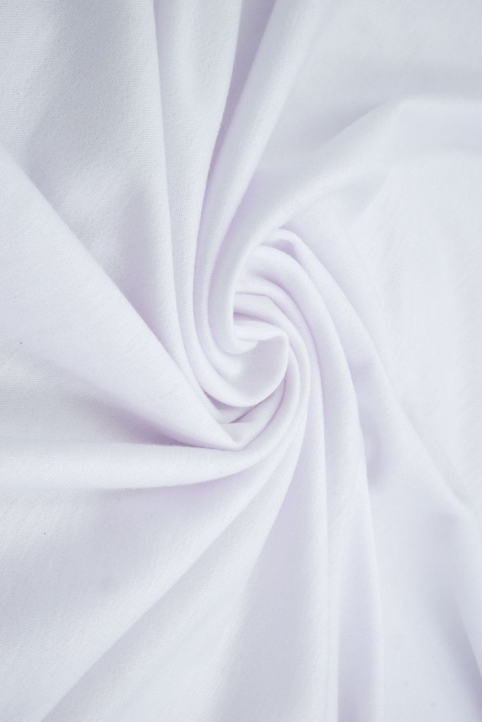 KNT1374 / WHITE. / 90%POLY 7%RAY 3%SPAN FRENCH TERRY SOLID