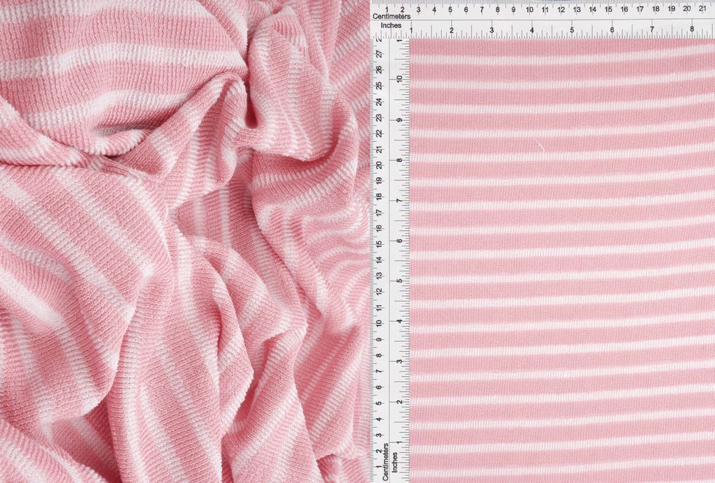 KNT1668-R / MAUVE/IVORY / 73%POLY 27%RAYON STRIPE CHELLES