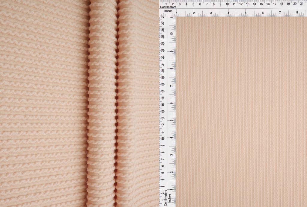 KNT4204 / TAUPE / 77%POLY 18%RAY 5%SPAN DOUBLE KNIT COZY