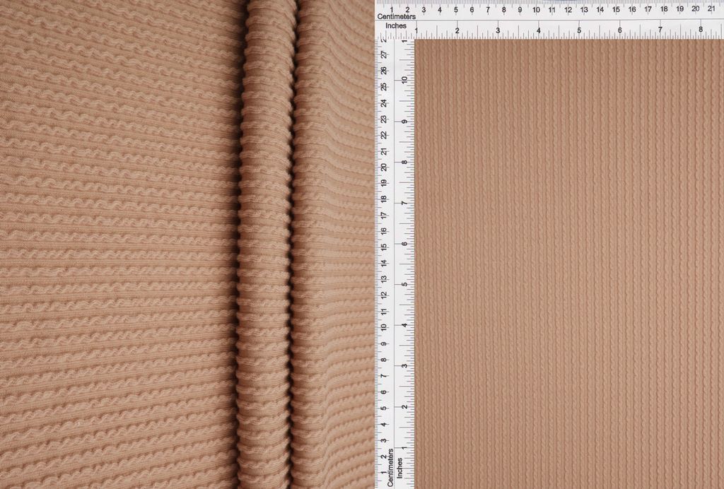KNT4204 / MOCHA LT / 77%POLY 18%RAY 5%SPAN DOUBLE KNIT COZY