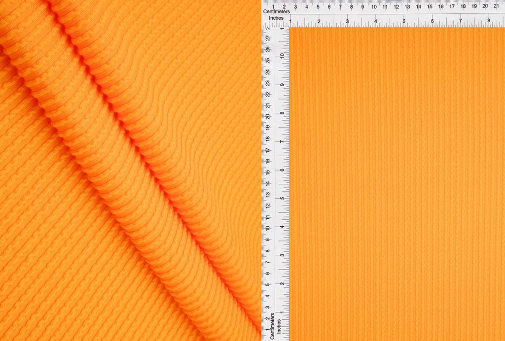 KNT4204 / ORANGE / 77%POLY 18%RAY 5%SPAN DOUBLE KNIT COZY