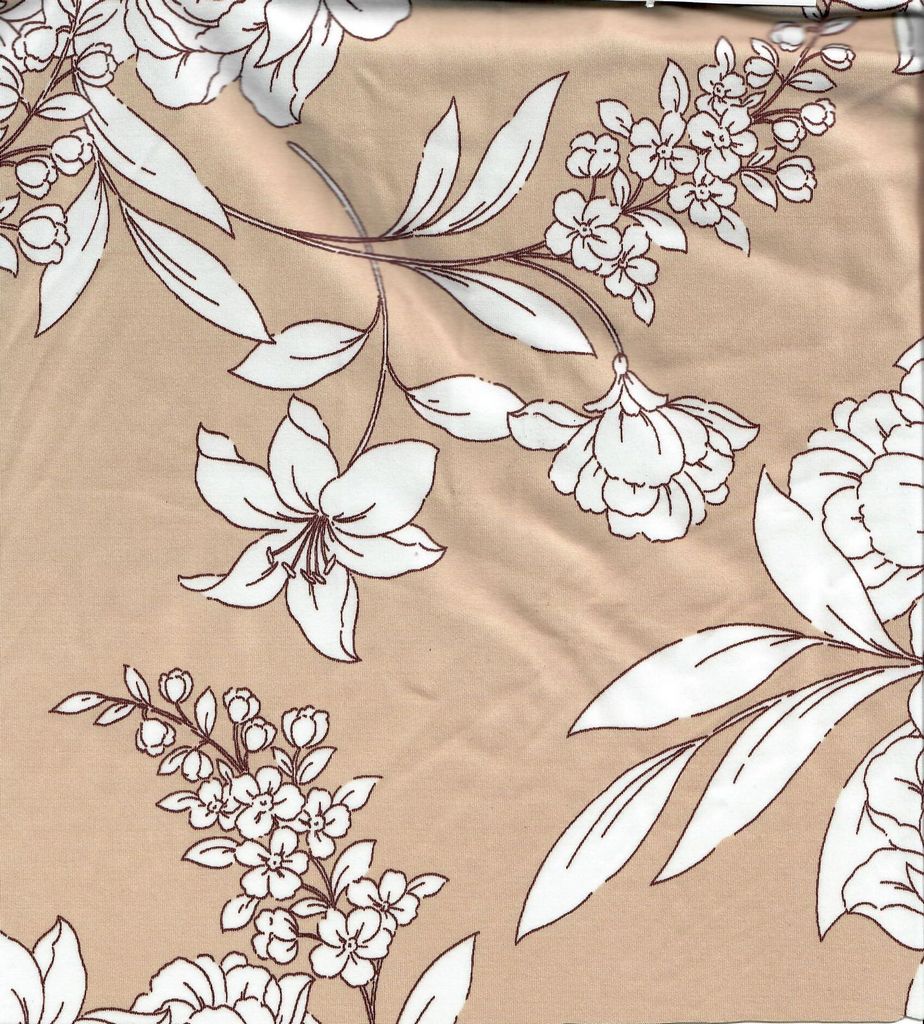KNT4498-MS11295 / SAND / 96%POLY 4%SPAN DTY FLORAL PRINT
