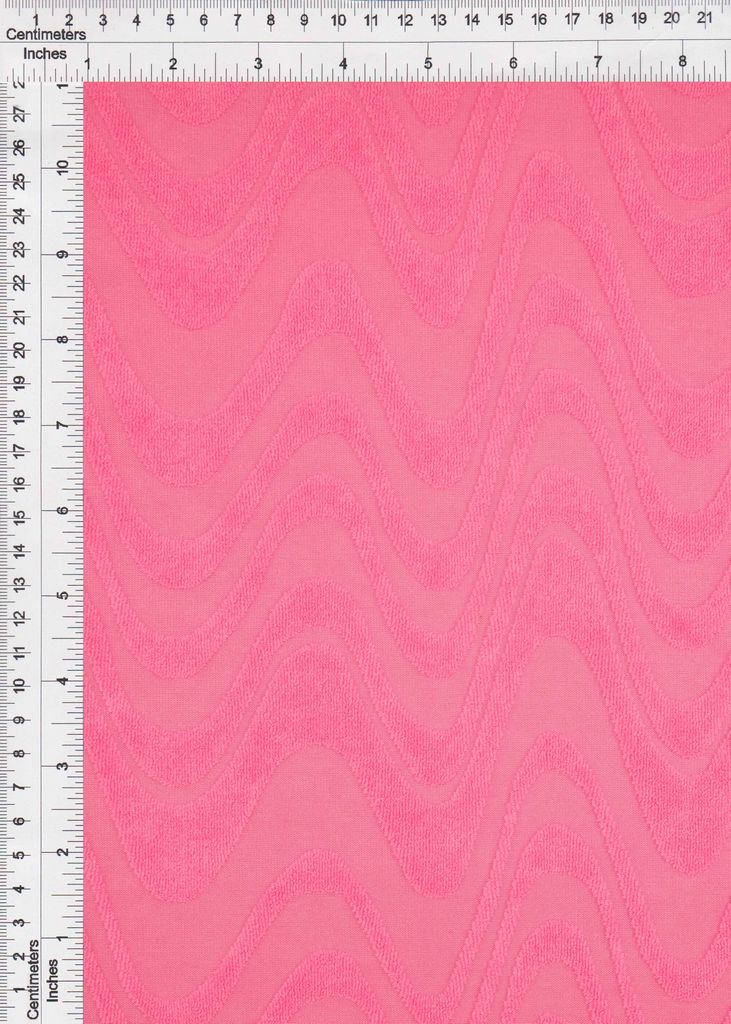 JACQ-4509 / PINK / 95%POLY 5%SPAN OCEAN WAVE TOWEL JACQUARD
