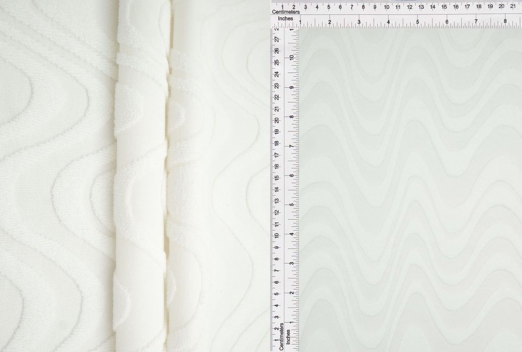 JACQ-4509 / IVORY / 95%POLY 5%SPAN OCEAN WAVE TOWEL JACQUARD