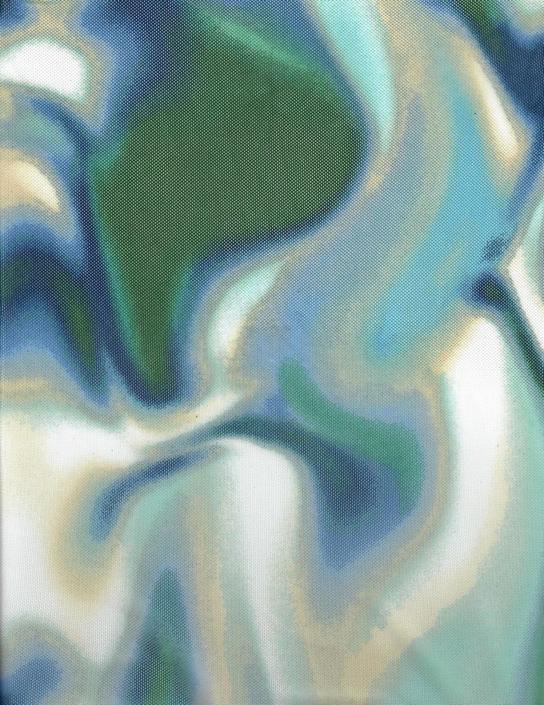 MESH-Q20404D / GREEN/BLUE / 90%POLY 10%SPAN TIE DYE DIGITAL MESH PRINT