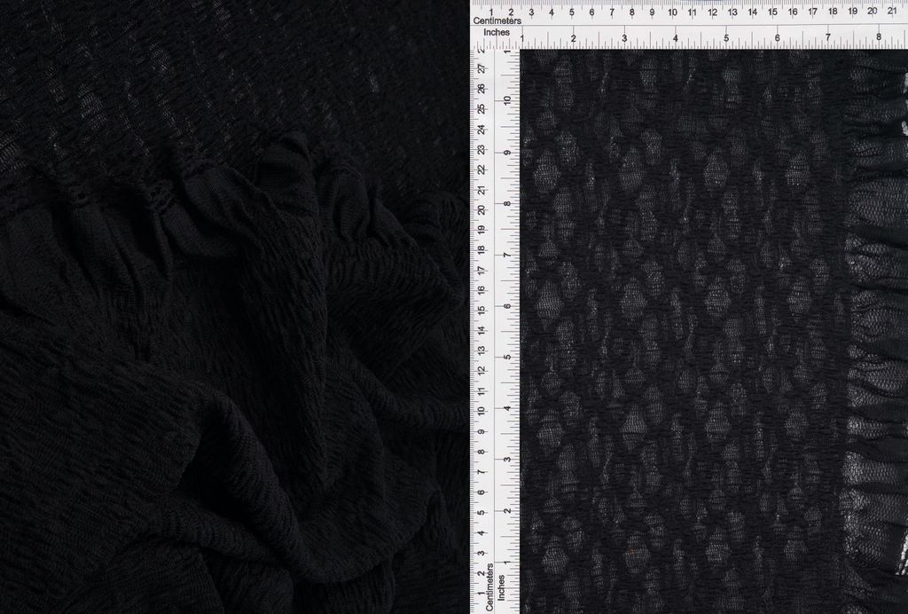 LACE4511 / BLACK / 90%NYLON 10%SPAN DITSY FLOWER LACE