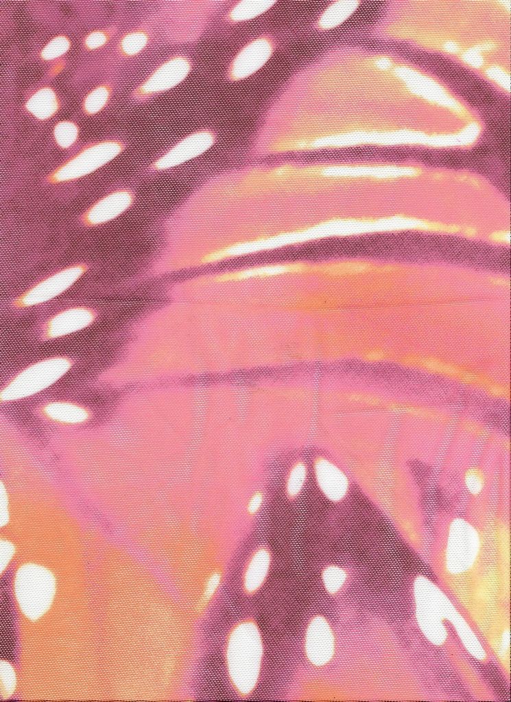 MESH-SE00208D / PINK HOT / 90%POLY 10%SPAN MESH BUTTERFLY DIGITAL PRINT