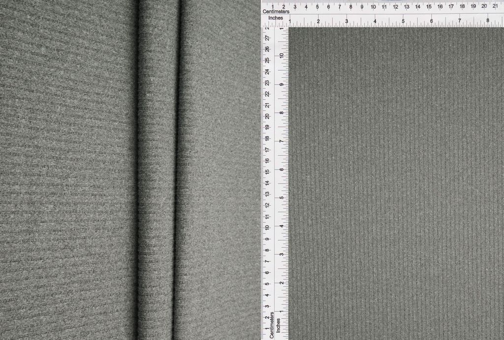 KNT4151 / H.GREY / 87%POLY 13%SPAN 4X2 YUMMY RIB SOLID