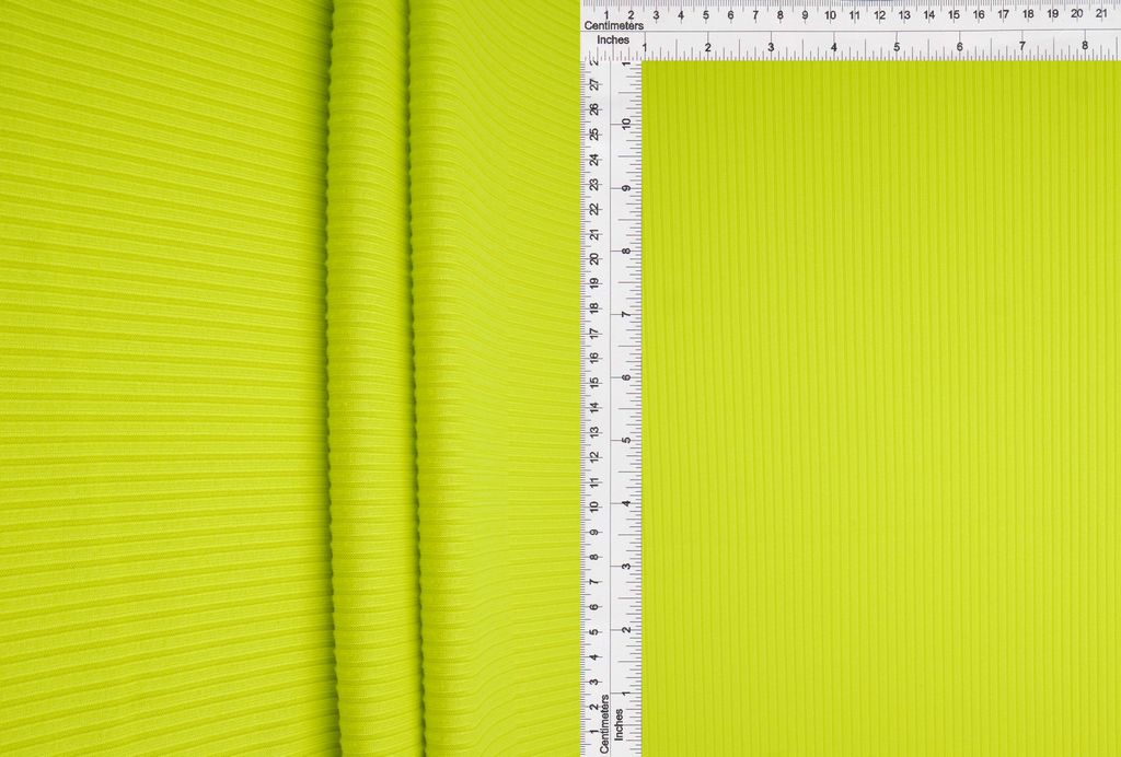 KNT4151 / LIME NEW / 87%POLY 13%SPAN 4X2 YUMMY RIB SOLID