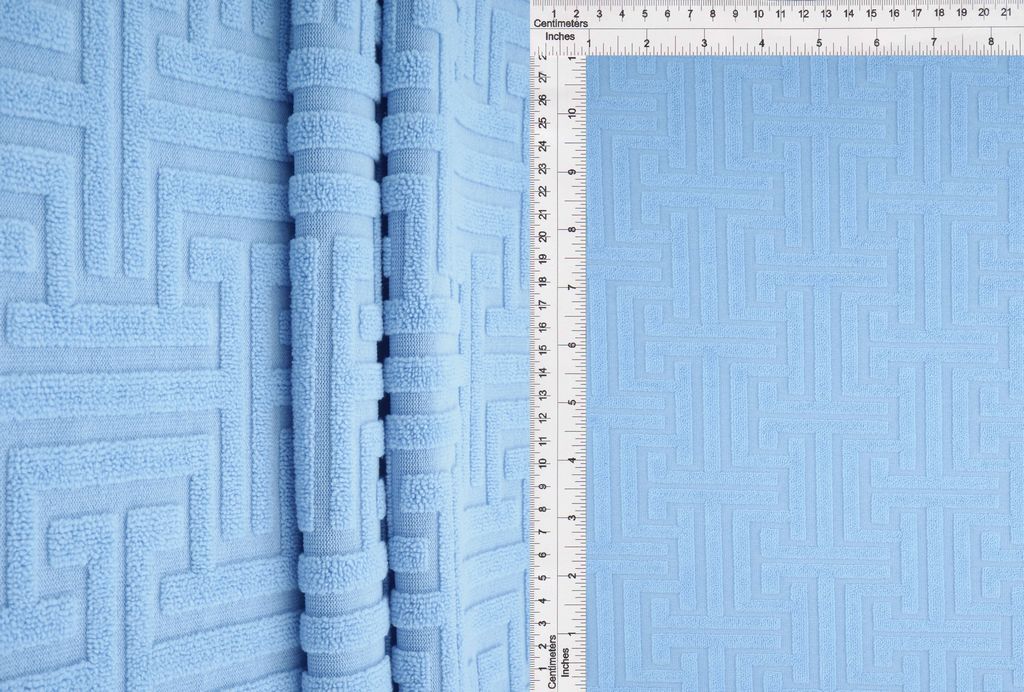 JACQ-4475 / BLUE LT. / 95%POLY 5%SPAN GEO TOWEL JACQUARD