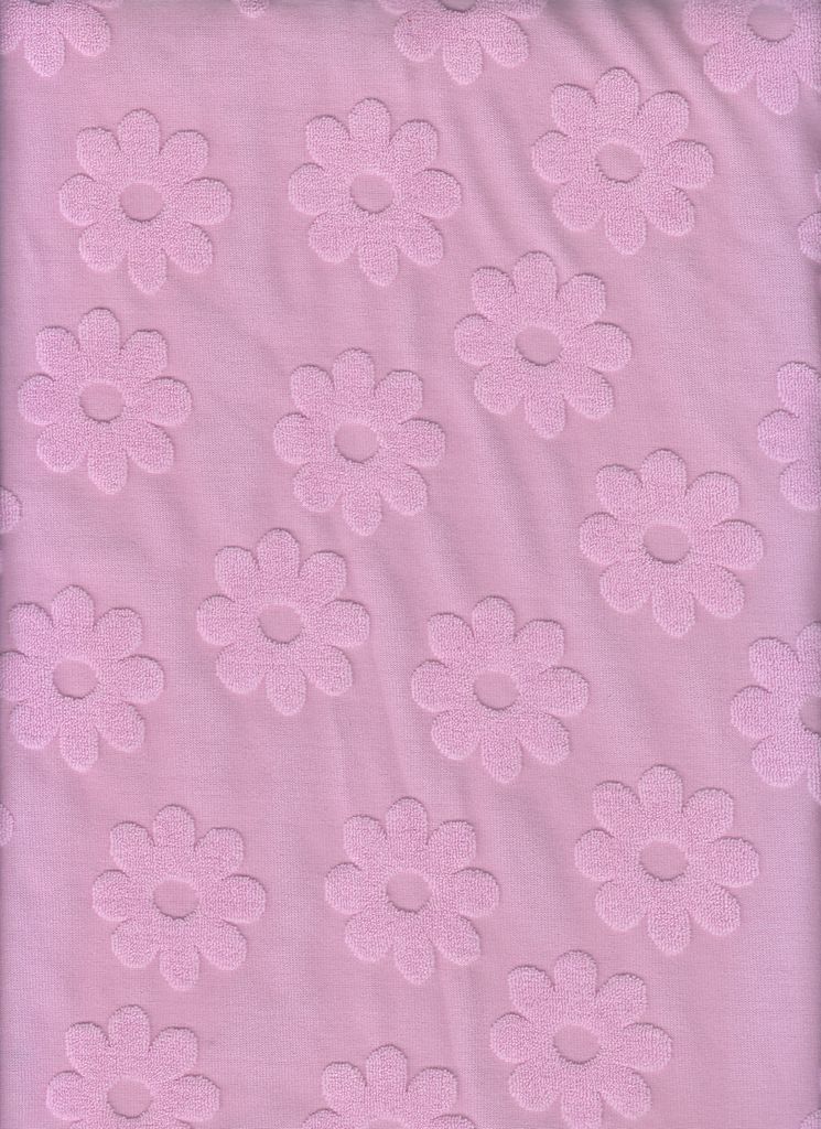 JACQ-4480 / LILAC / 95%POLY 5%SPAN TOWEL DAISY FLORAL JACQUARD