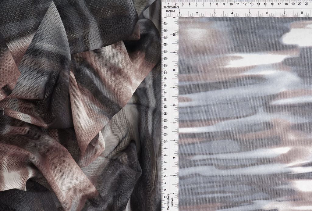 MESH-SE20771D / BLACK / 90%POLY 10%SPAN MESH DIGITAL ABSTRACT/TIE DYE PRINT