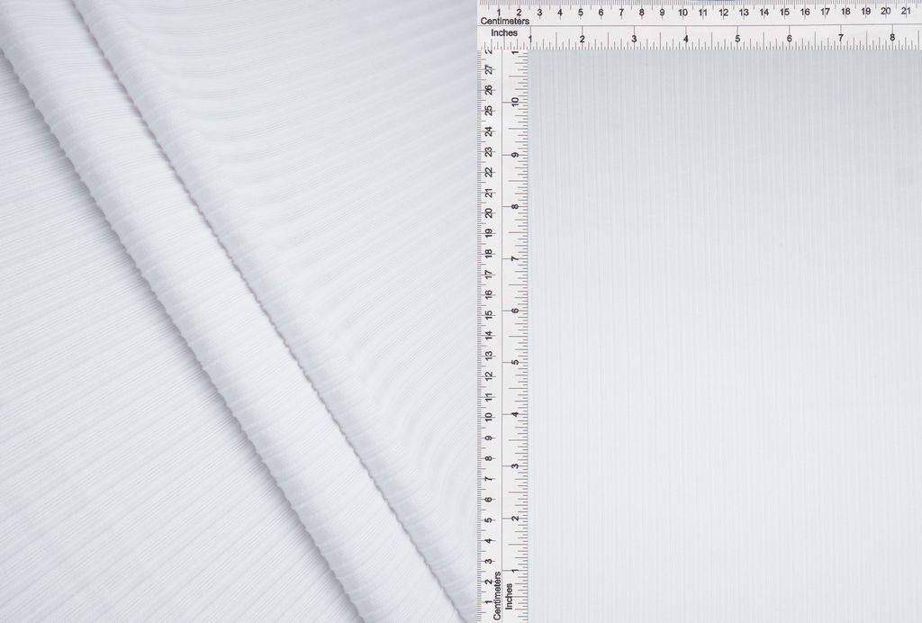 KNT4135 / WHITE-225 / 87%POLY 13%SPAN 8X3 YUMMY RIB SOLID