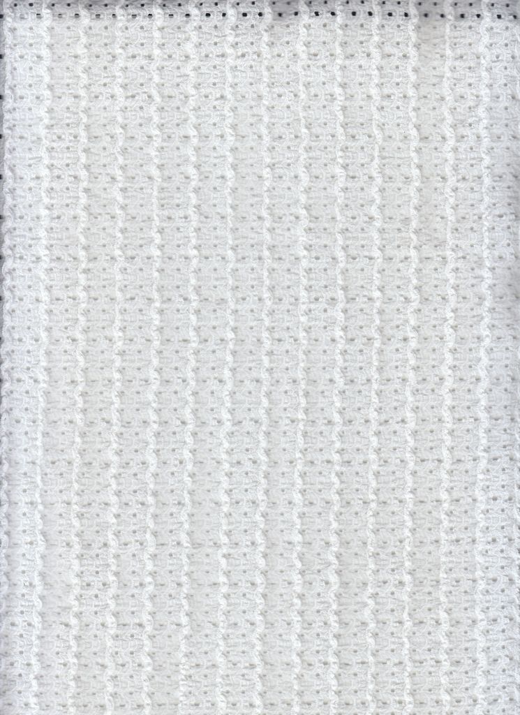 KNT4507 / OFF-WHITE / 95%POLY 5%SPAN WAVE KNIT JACQUARD SOLID/ LACE