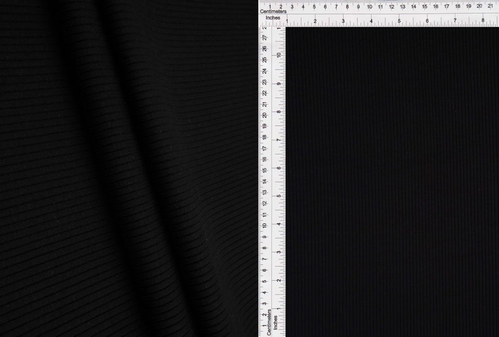 KNT4513 / BLACK / 88.5%RAYON 11.5%SP 4x2 SUPER HEAVY RIB SOLID