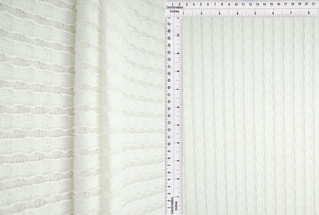 LACE4508 / IVORY / 95%POLY 5%SPANDEX LADY JANE STRIPE LACE