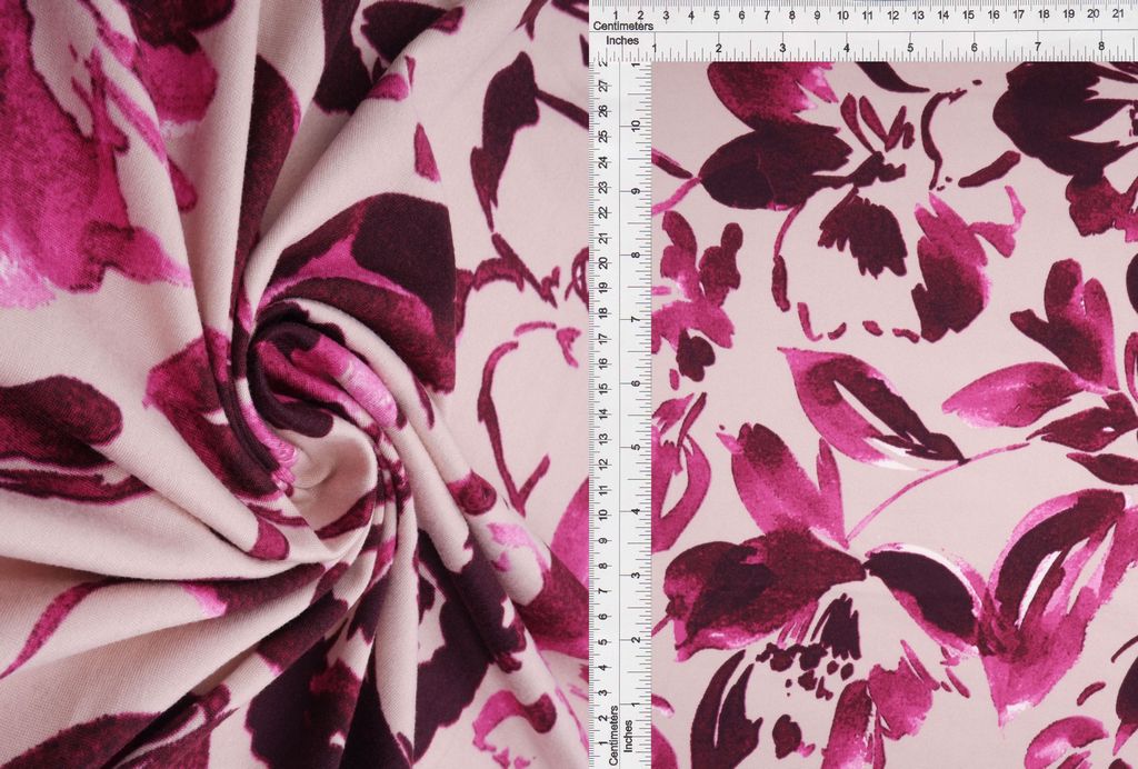 KNT2100-MS11139 / COCO / 96%POLY 4%SPAN DTY BRUSHED FLORAL PRINT