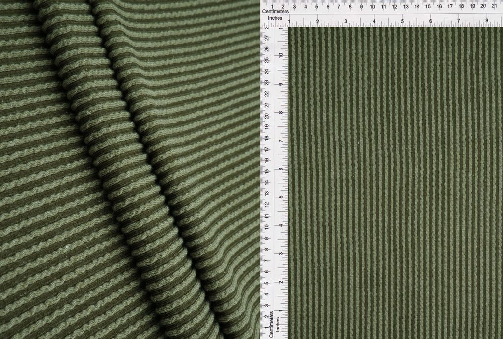 KNT4463 / OLIVE / 80%POLY 15%RAY 5%SPAN KNIT JACQUARD RIB