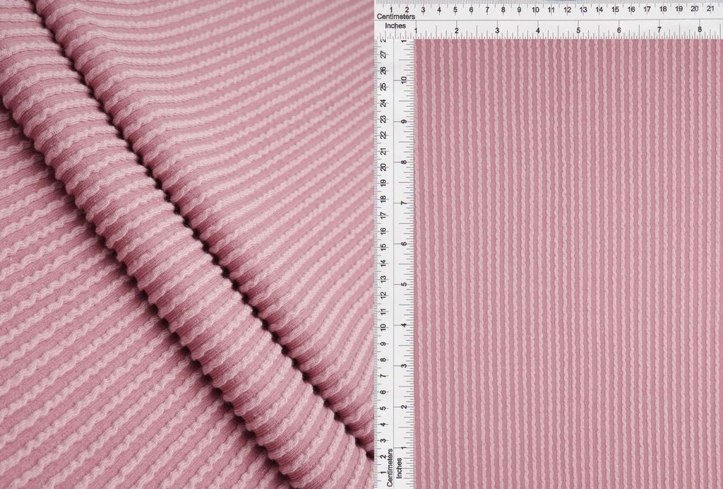 KNT4463 / MAUVE DUSTY / 80%POLY 15%RAY 5%SPAN KNIT JACQUARD RIB