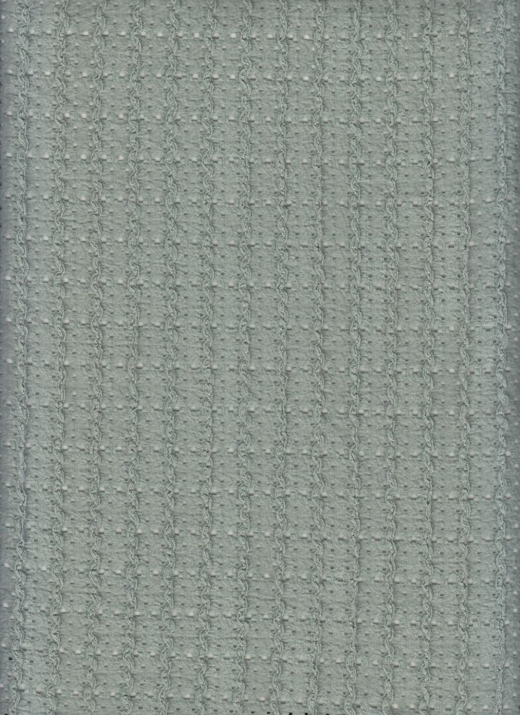 KNT4507 / SAGE / 95%POLY 5%SPAN WAVE KNIT JACQUARD SOLID/ LACE