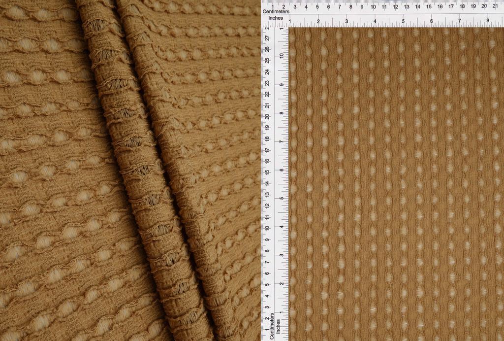 LACE4508 / CAMEL / 95%POLY 5%SPANDEX LADY JANE STRIPE LACE
