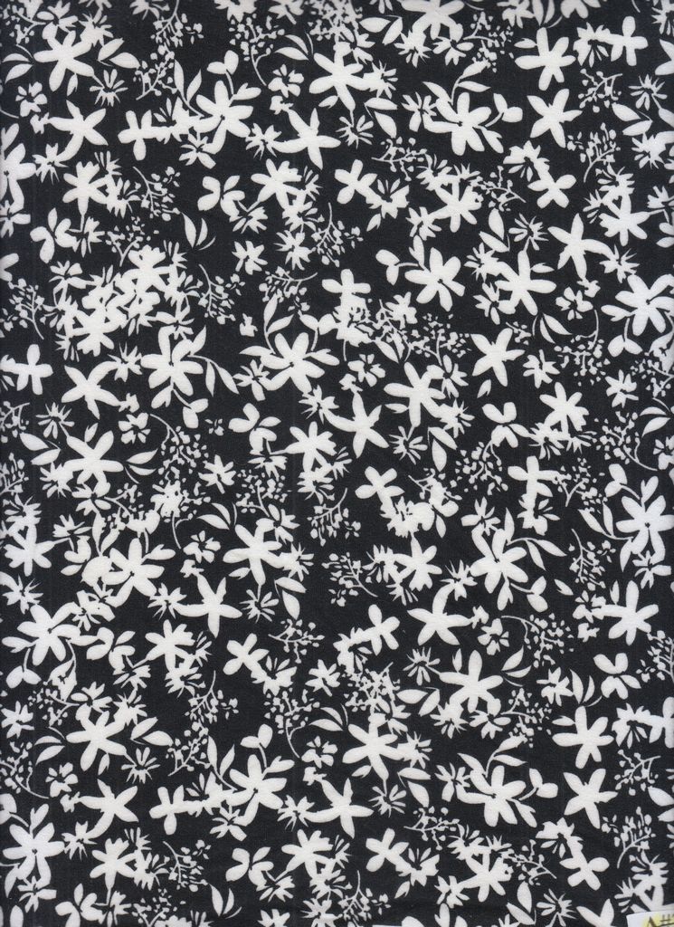 KNT2100-MS11248 / BLACK / 96%POLY 4%SPAN DTY BRUSHED DITSY PRINT