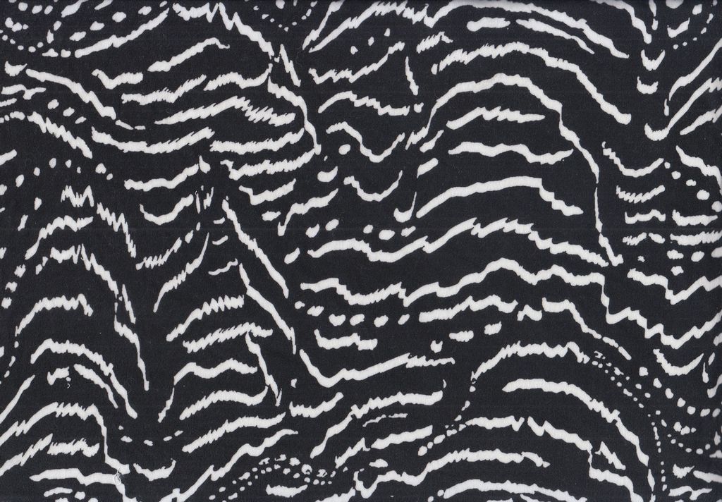 KNT2100-MS11254 / BLACK / 96%POLY 4%SPAN DTY BRUSHED ANIMAL PRINT