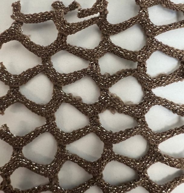 MESH-4467 / COCO BROWN / 70%POLY 5%SPAN 25%LUREX FISHNET MESH