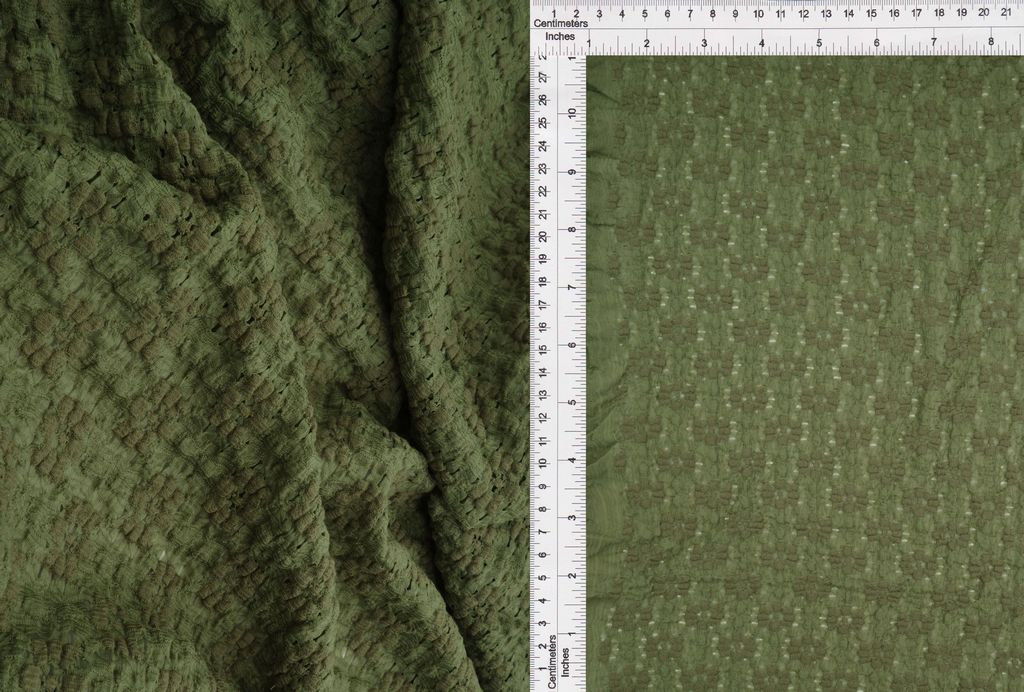 LACE4515 / OLIVE VINTAGE / 60%NYLON 35%COTTON 5%SPAN DITSY FLORAL LACE