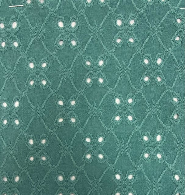 KNT4187 / GREEN BERYL / 97%POLY 3%SPAN DTY KNIT JACQUARD EYELET