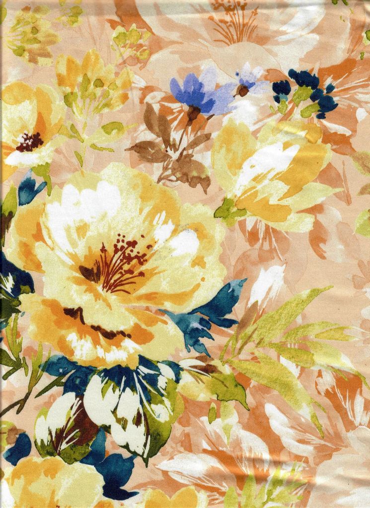 KNT4520-M11301D / SAND / 96%POLY 4%SPAN DTY BRUSH FLORAL DIGITAL PRINT