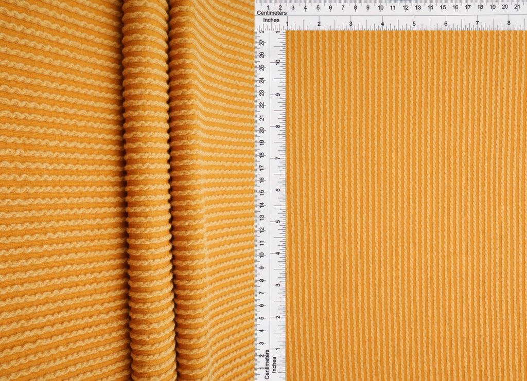 KNT4463 / MUSTARD / 80%POLY 15%RAY 5%SPAN KNIT JACQUARD RIB
