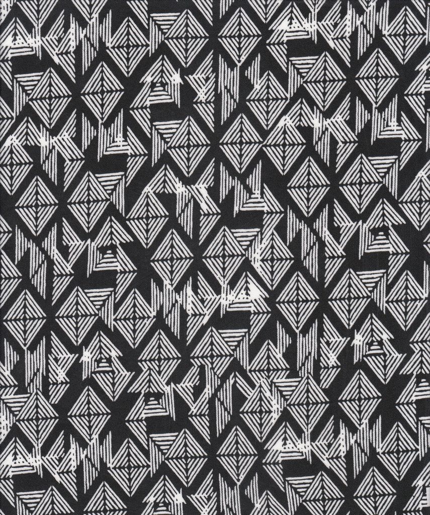 KNT2100-MS11259 / BLACK / 96%POLY 4%SPAN DTY BRUSH GEO/ABSTRACT PRINT