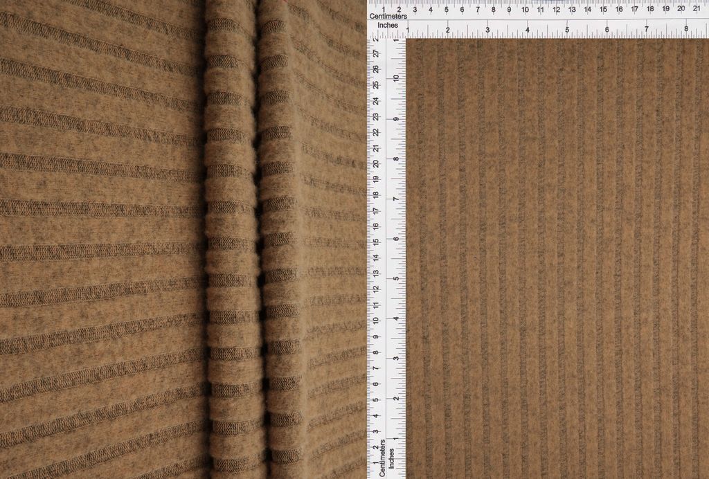 KNT4521 / TERRACOTTA / 95%POLY 5%SPAN HEAVY BRUSH 8X4 SWEATER HACCI RIB