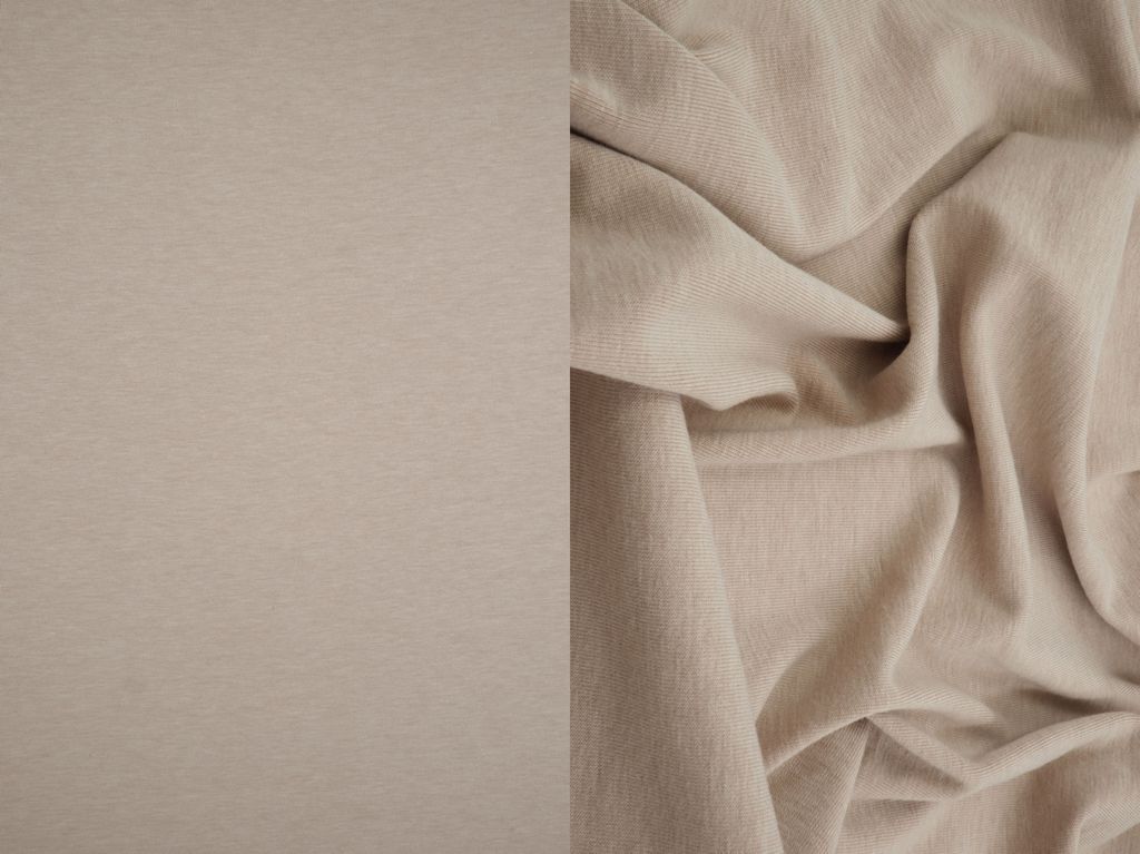 KNT4522 / STONE / 65%POLY 28%RAYON 7%SPAN MODAL FEEL JERSEY SOLID