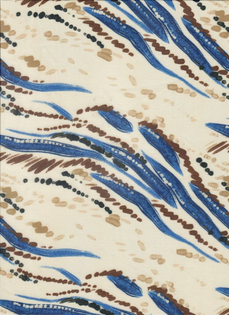 MESH-MS11275 / INDIGO / 90%POLY 10%SPAN MESH DIGITAL ABSTRACT PRINT