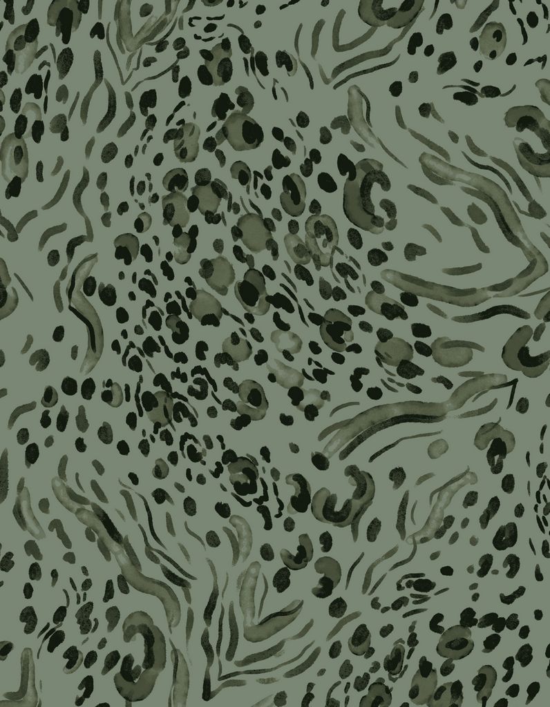 KNT4520-MS11273 / OLIVE / 96%POLY 4%SPAN DTY BRUSHED DIGITAL ABSTRACT PRINT