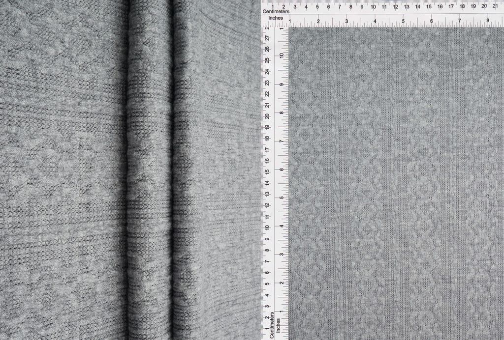 JACQ-4528 / CHARCOAL GREY / 45%R 28%N 25%P 2%SP 2TONE BRAID JACQUARD SOLID