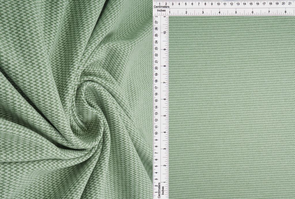 KNT4530 / GREEN / 93%POLY 7%SPAN GERMAN CASHMERE MINI WAVE SOLID