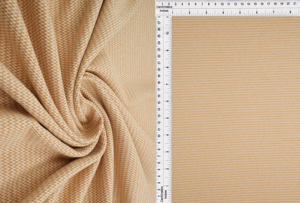 KNT4530 / CAMEL / 93%POLY 7%SPAN GERMAN CASHMERE MINI WAVE SOLID