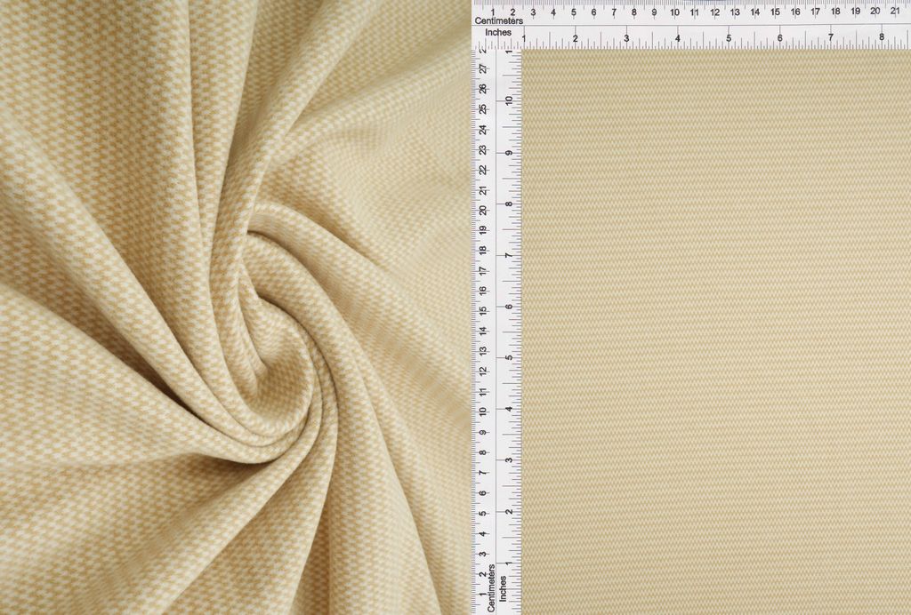 KNT4530 / TAN / 93%POLY 7%SPAN GERMAN CASHMERE MINI WAVE SOLID