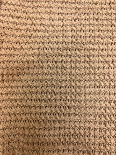 KNT4190 / RAW UMBER / 67%POLY 31%RAY 2%SPAN OVERSIZE WAFFLE SOLID