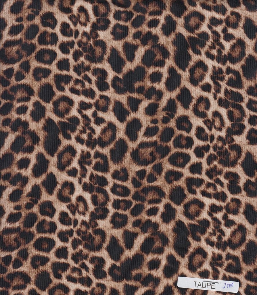 KNT4498-SE20351 / TAUPE / 96%POLY 4%SPAN DTY ANIMAL/LEOPARD PRINT